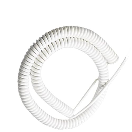 Gewickeltes Netzkabel Flex Curly Spring Cord, 2-adrig x 0,75 m² Kupferkern, 3-adrig x 2,5 m² Federteleskop-Elektrokabel(Stretch 1.2 meter 3 Core 15AWG) von YBAAKZIIR