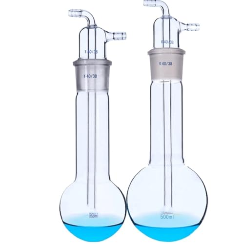 Glas Becherglas, Rundbodenkolben， 500 ml Borosilikatglas, Dampfkühlung, Laborglaswaren 40/38, mehrere Größen(250ml) von YBAAKZIIR