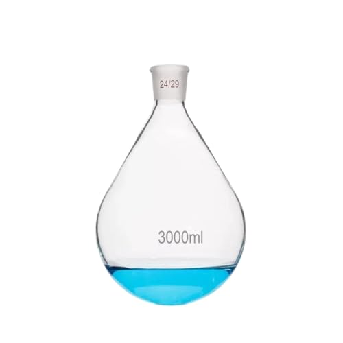Glas Becherglas, Rundbodenkolben， Verdampfungskolben 3000 ml Laborglaswaren Rotationsverdampfer Zubehör 24/29mm Kaliber(Caliber 24mm) von YBAAKZIIR