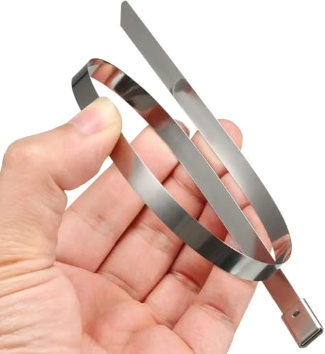 Kabelbinder, Selbstsichernde Kabelbinder aus Edelstahl, 4,6 mm Breite, 150–500 mm Länge, 200 Stück(4.6x300mm) von YBAAKZIIR