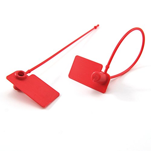 Kabelbinder, Wiederverwendbare Kabelbinder mit Haken und Schleife, selbstsicherndes Sicherheitssiegel, mehrfarbig, Packung mit mehreren Größen(Red,100) von YBAAKZIIR