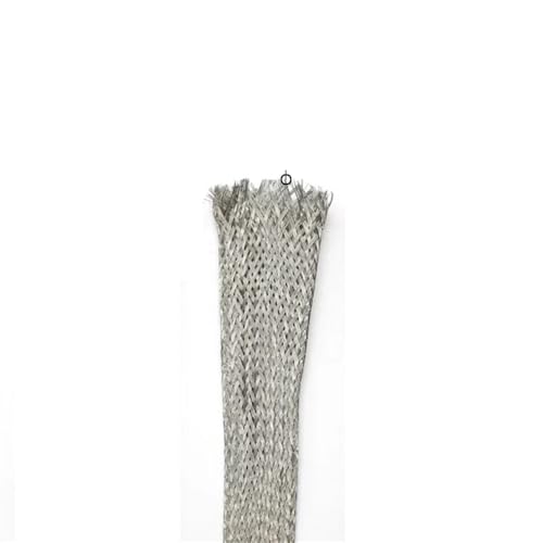 Kabelschützer Draht ， 1/5M Kupfergeflechtschlauch, verzinnte Beschichtung, 2 bis 28 mm, dehnbarer Metallmantel, Abschirmung, Signalkabel, B*L(Silver,10MM*5M) von YBAAKZIIR