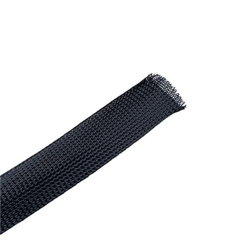 Kabelschützer Draht ， 10 m schwarzer isolierter Geflechtschlauch, dichter Schutz for PET-Kabelverschraubungen, flammhemmendes Nylonrohr(20mm) von YBAAKZIIR