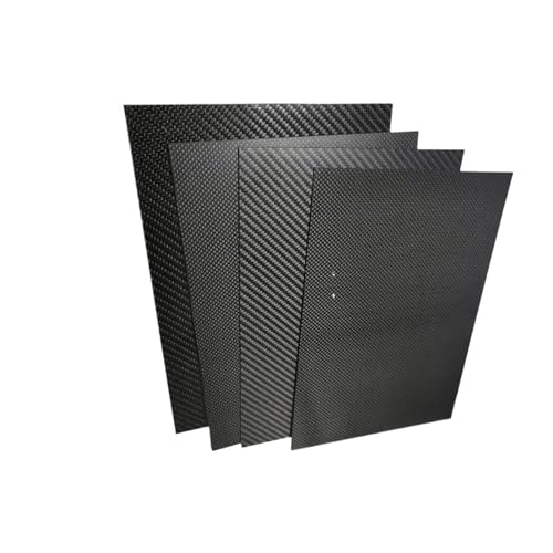 Kohlefaserplatten, Carbonfaserplatte 245 x 395 mm, schwarz, Dicke 0,5–5(3.0mm Plain Glossy) von YBAAKZIIR