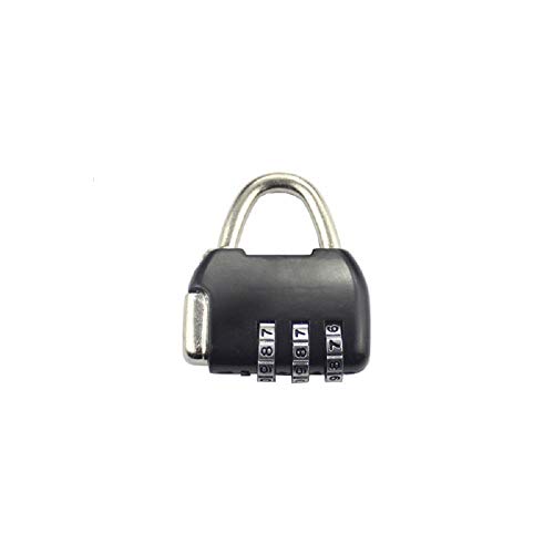 Kombinationsschloss mit zurücksetzbarem Code, Pad Coded Gemeinsame Passwort Kleine Pad Schrank Rucksack Zipper Gym Schlafsaal Mini-rot Vorhängeschlösser(Black,Black) von YBAAKZIIR
