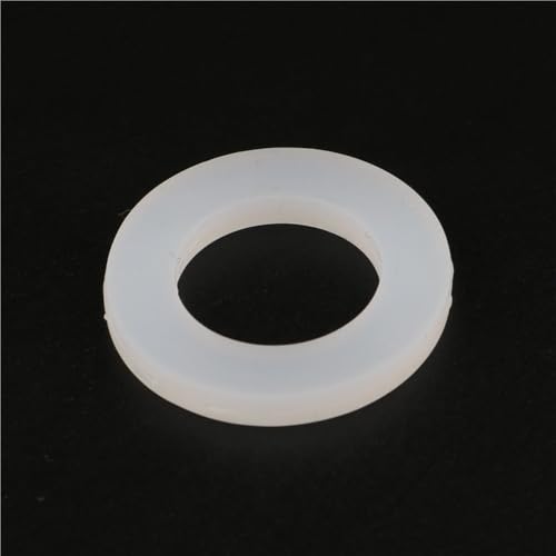 O-Ring-Dichtungen, Gummidichtungen, 20 Stück Silikon-Flachdichtungen, 1/4 Zoll, 3/8 Zoll, 1/2 Zoll, 3/4 Zoll, 1 Zoll x 3 mm Ring-Wasserhahn-Unterlegscheibe, O-Ring-Dichtungsscheibe(White,1 inch) von YBAAKZIIR