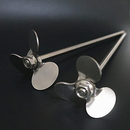Overhead-Rührstab, Labor 304 Edelstahl Drei-Blatt Rührpaddel Set mit Stange und Schrauben 40-120mm(4cm blade with rod) von YBAAKZIIR