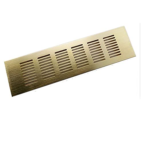 YBAAKZIIR Abdeckung des Lüftungsgitters, Lüftungsgitter, atmungsaktives Aluminiumlegierungsnetz, rechteckige Kleiderschrank-Entlüftung, 200 mm breit(Golden,200x300mm) von YBAAKZIIR