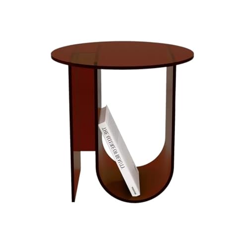 YBAAKZIIR Beistelltisch aus Acryl, Wohnzimmersofa-Couchtisch, Kleiner einfacher Nachttisch, Kleiner runder Tisch for den Freizeitbalkon(A) von YBAAKZIIR