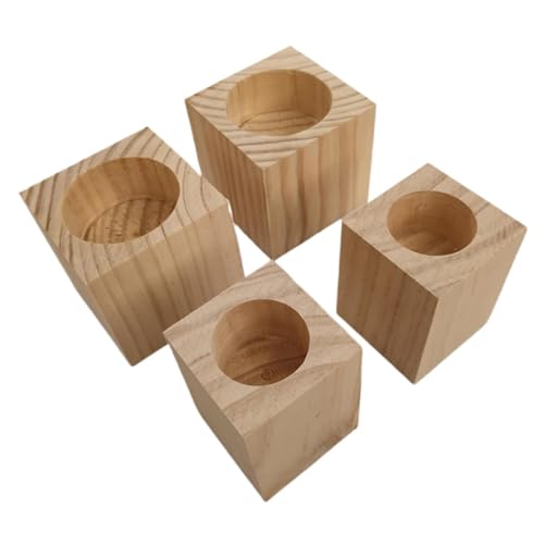 YBAAKZIIR Holz Möbel Lagerung Riser Lifters, Holzmöbelerhöhungen, 4er-Pack, Holzfarbe, mehrere Größen(Ø 6.5cmIncrease Height 8cm) von YBAAKZIIR