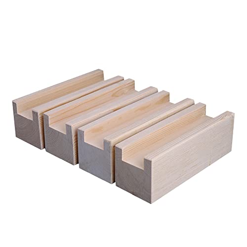 YBAAKZIIR Holz Möbel Lagerung Riser Lifters, Möbelerhöhung 4er-Pack Holzfarbe Mehrere Größen 10 cm Hubhöhe(4.8cm) von YBAAKZIIR