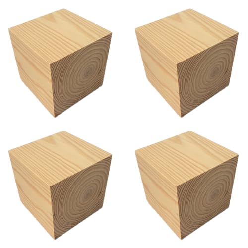 YBAAKZIIR Holz Möbel Lagerung Riser Lifters, Möbelerhöhungen, 4er-Pack, Kiefernholz, mehrere Größen, Tragkraft 500 kg(12 x 12 x 8cm) von YBAAKZIIR