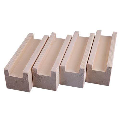 YBAAKZIIR Holz Möbel Lagerung Riser Lifters, Möbelerhöhungen, Kiefernholz, 4er-Pack, mehrere Größen, 3–10 cm Hub, 500 kg Tragkraft(A 3.8cmIncrease Height 5cm) von YBAAKZIIR