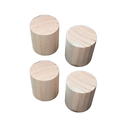 YBAAKZIIR Holz Möbel Lagerung Riser Lifters, Möbelerhöhungen aus Holz, 7 cm Durchmesser, mehrere Höhen, 4er-Pack(3cm) von YBAAKZIIR