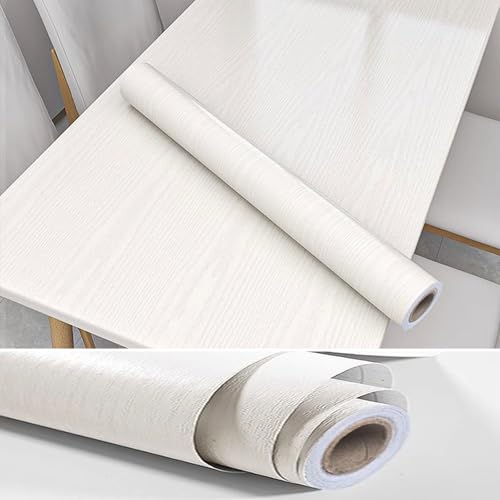 YBAAKZIIR Holzoptik Selbstklebend, PVC-Klebefolie in Holzoptik, Rolle for Möbel und Wände, mehrfarbig, mehrere Größen(Cremefarben,90x300cm) von YBAAKZIIR