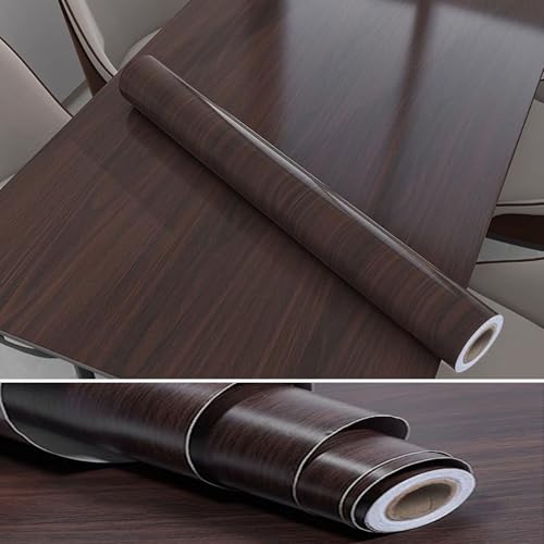 YBAAKZIIR Holzoptik Selbstklebend, PVC-Klebefolie in Holzoptik, Rolle for Möbel und Wände, mehrfarbig, mehrere Größen(Nussbaum,90x300cm) von YBAAKZIIR