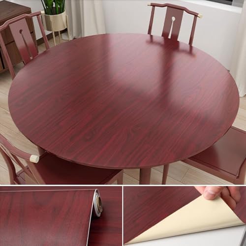 YBAAKZIIR Holzoptik Selbstklebend, Selbstklebende Folie in Holzoptik, Rolle, mehrfarbig, mehrere Größen(Red,60x500cm(WxL)) von YBAAKZIIR