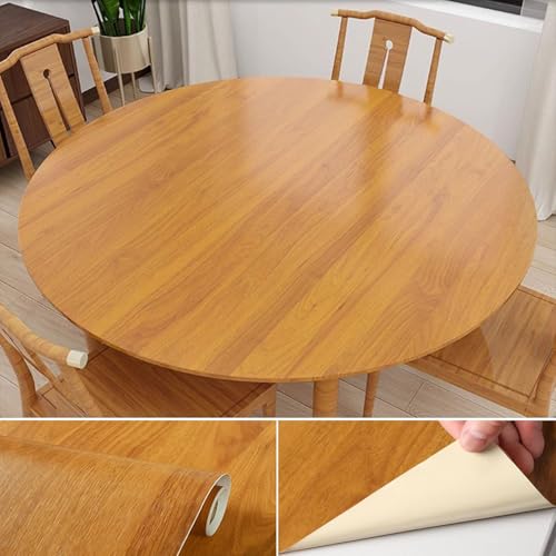 YBAAKZIIR Holzoptik Selbstklebend, Selbstklebende Folie in Holzoptik, Rolle, mehrfarbig, mehrere Größen(Teak,120x500cm(WxL)) von YBAAKZIIR