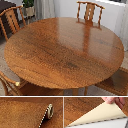 YBAAKZIIR Holzoptik Selbstklebend, Selbstklebende Folie in Holzoptik, Rolle, mehrfarbig, mehrere Größen(Ulme,60x500cm(WxL)) von YBAAKZIIR