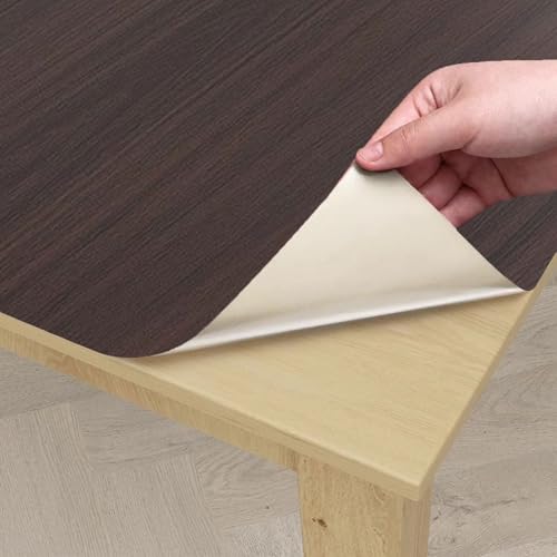 YBAAKZIIR Holzoptik Selbstklebend, Selbstklebende Holzoptik-Folie, mehrfarbig, mehrere Größen, wasserdicht, hitzebeständig(Nussbaum,90x300cm) von YBAAKZIIR