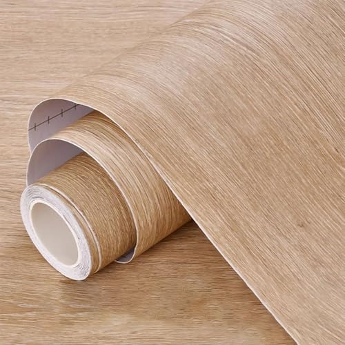 YBAAKZIIR Holzoptik Selbstklebend, Selbstklebende Kunststoffrolle mit Holzeffekt, PVC-Möbelaufkleber, Tischabdeckung, Tapete, mehrere Größen, mehrfarbig(Wählen Sie 3,40x200cm(WxL)) von YBAAKZIIR