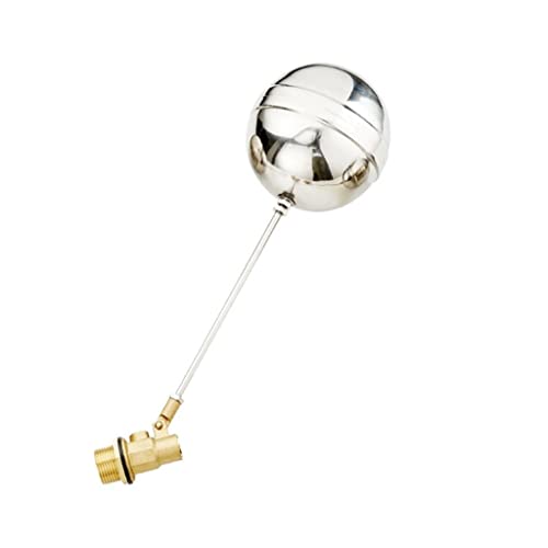 YBAAKZIIR Schwimmerventil, Schwimmerventil aus Messing und Edelstahl, mehrere Größen, Silber und Gold, 54,5–73 mm(DN15) von YBAAKZIIR