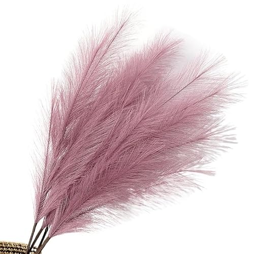 Zuhause mit Blumen dekorieren, Künstlicher Pampasgras-Blumenstrauß, Mehrfarbig, 90–120 cm, Vasenfüller for Zuhause, Hochzeitsdekor(Plum,120CM) von YBAAKZIIR