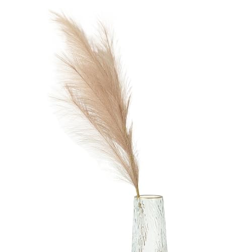 Zuhause mit Blumen dekorieren, Künstlicher Pampasgrasstrauß Multicolor 90cm oder 120cm(Brown,90cm) von YBAAKZIIR