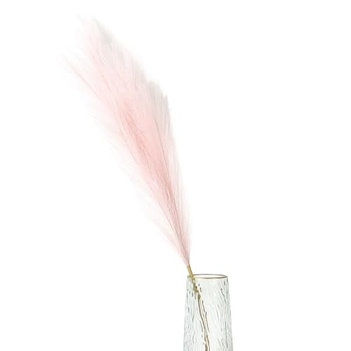 Zuhause mit Blumen dekorieren, Künstlicher Pampasgrasstrauß Multicolor 90cm oder 120cm(Pink,90cm) von YBAAKZIIR