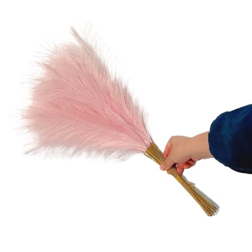 Zuhause mit Blumen dekorieren, Künstliches Pampasgras, 55 cm, Mehrfarbig, Packung mit (5.10.20)(Pink 55cm,20pcs) von YBAAKZIIR