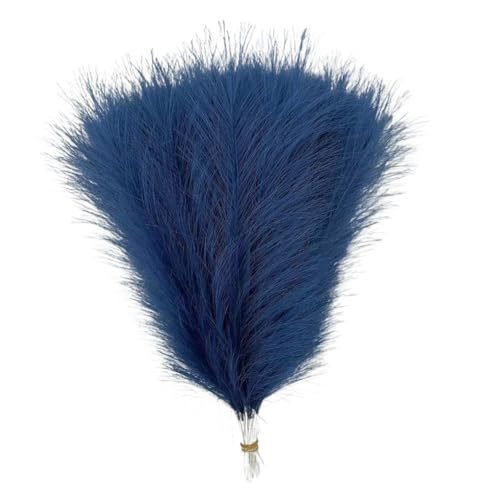 Zuhause mit Blumen dekorieren, Pampasgras-Bouquet, 42 cm, Mehrfarbig, 1 Stück oder Packung mit 5/10/30 Stück(075true Blue,1pcs) von YBAAKZIIR