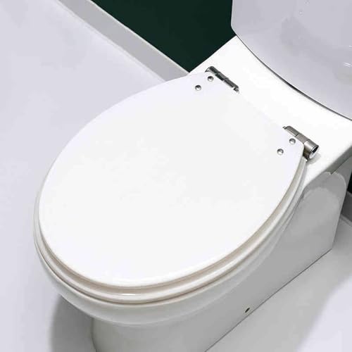 weich geschlossener Toilettensitz, Toilettensitz aus Kunstharz mit Absenkautomatik, mehrfarbig, 42 x 36 cm, for Toiletten vom Typ U/V/O(Style-13) von YBAAKZIIR