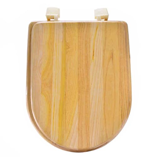 weich geschlossener Toilettensitz, Toilettensitz aus chinesischem Toon-Holz mit langsamer Schließung und Abdeckung in mehreren Größen(Chun Wood - U Type,(45-47)*35 cm) von YBAAKZIIR