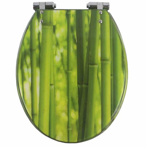 weich geschlossener Toilettensitz, Toilettensitz und Deckel aus Harz for UVO-Form, langsam schließend, mit Druckknopfentriegelung, 43 x 36 cm(Style-10) von YBAAKZIIR