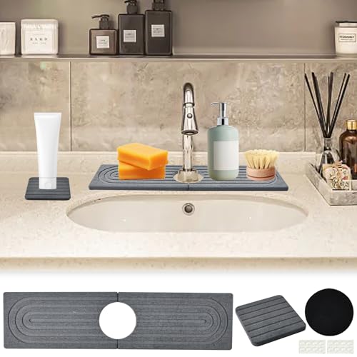 YBCCBY Abtropfmatte Spüle Kieselgur Matte Wasserhahn Spritzschutz Schmal Wasserhahnschutz Matte Waschbecken Wasserhahnmatte Stein Schnell Trocknende Spülbecken Trockenmatte Sink Splash Guard für Küche YBCCBY Abtropfmatte Spüle Kieselgur Matte Wasserhahn Spritzschutz Schmal Wasserhahnschutz Matte Waschbecken Wasserhahnmatte Stein Schnell Trocknende Spülbecken Trockenmatte Sink Splash Guard für Küche von YBCCBY