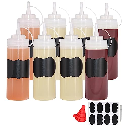 YBCPACK 8 Stück Squeeze Flasche 500ml Plastik Quetschflasche mit Kappen aus Kunststoff, Dosierflasche für Saucen, mayonnaise, soßen, Ketchup Spender YBCPACK 8 Stück Squeeze Flasche 500ml Plastik Quetschflasche mit Kappen aus Kunststoff, Dosierflasche für Saucen, mayonnaise, soßen, Ketchup Spender von YBCPACK