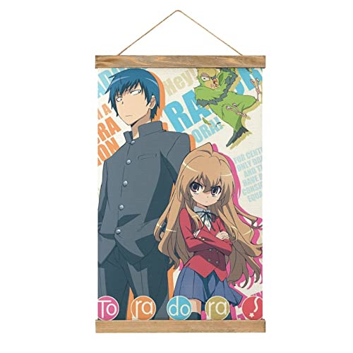 Anime Toradora Scroll Poster Stoff Bild Kunst Holz DIY Rahmen Hängende Druck Aufhänger für Raum Dekor Öl Leinwand Kit Geschenk von YBEL