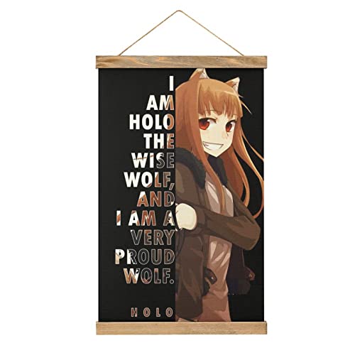 Holo XI Poster Anime Scroll Poster Stoff Bild Kunst Holz DIY Rahmen Hängende Druck Aufhänger für Raum Dekor Öl Leinwand Kit Geschenk von YBEL