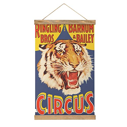 Hoxie Bros Circus Scroll Poster Stoff Bild Kunst Holz DIY Rahmen Hängend Druck Aufhänger für Raum Dekor Öl Leinwand Kit Geschenk von YBEL