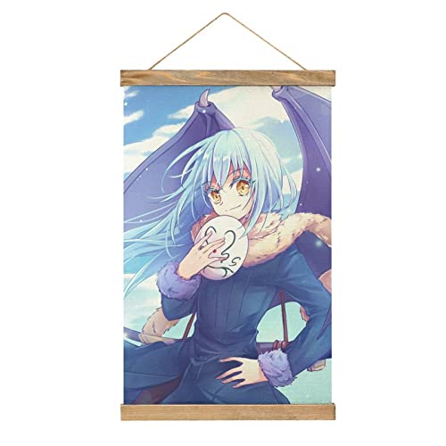 Magnetische Schriftrolle Anime Rimuru Tempest Kleiderbügel Poster DIY Wand Stoff Dekor Hängende Gemälde Rahmen Kit Halter für Wohnzimmer von YBEL