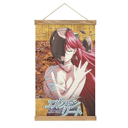 Magnetische Schriftrolle Elfen Lied Anime Kleiderbügel Poster DIY Wand Stoff Dekor Hängende Gemälde Rahmen Kit Halter für Wohnzimmer von YBEL