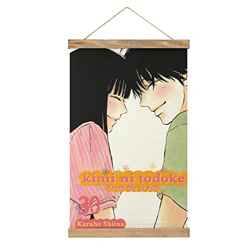 Magnetische Schriftrolle Kimi Ni Todoke Anime Kleiderbügel Poster DIY Wand Stoff Dekor Hängende Gemälde Rahmen Kit Halter für Wohnzimmer von YBEL