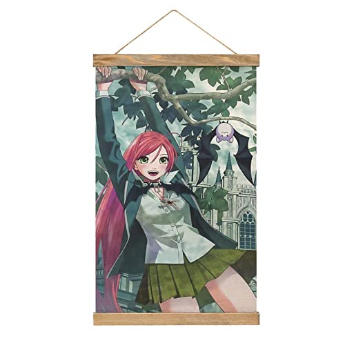 Magnetische Schriftrolle Rosario + Vampir Anime Kleiderbügel Poster DIY Wand Stoff Dekor Hängende Gemälde Rahmen Kit Halter für Wohnzimmer von YBEL