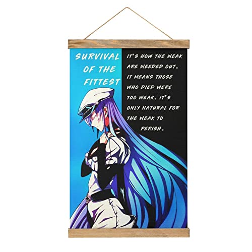 Magnetische Scroll Akame Ga Kill Esdeath Anime Hangers Poster DIY Wand Stoff Dekor Hängende Gemälde Rahmen Kit Halter für Wohnzimmer von YBEL