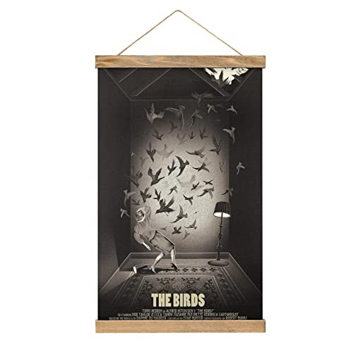 Magnetische Scroll-Poster "The Birds Alfred Hitchcock", Filmaufhänger, DIY-Wand, Stoffdekoration, hängende Gemälde, Rahmen-Set, Halter für Wohnzimmer Magnetische Scroll-Poster "The Birds Alfred Hitchcock", Filmaufhänger, DIY-Wand, Stoffdekoration, hängende Gemälde, Rahmen-Set, Halter für Wohnzimmer von YBEL