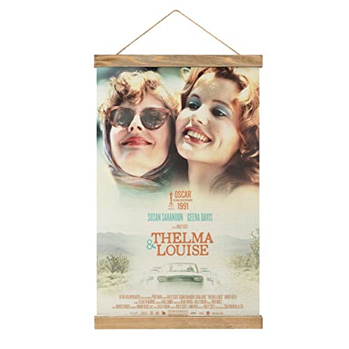 Thelma & Louise Filmposter, Stoffbild, Kunst, Holzrahmen, hängender Druck, Aufhänger für Raumdekoration, Öl-Leinwand-Kit, Geschenk von YBEL