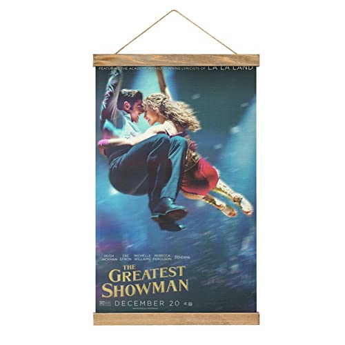 YBEL Film The Greatest Showman Scroll-Poster Stoffbild Kunst Holz DIY Rahmen Hängende Druck Aufhänger für Raumdekoration Öl Leinwand Kit Geschenk von YBEL