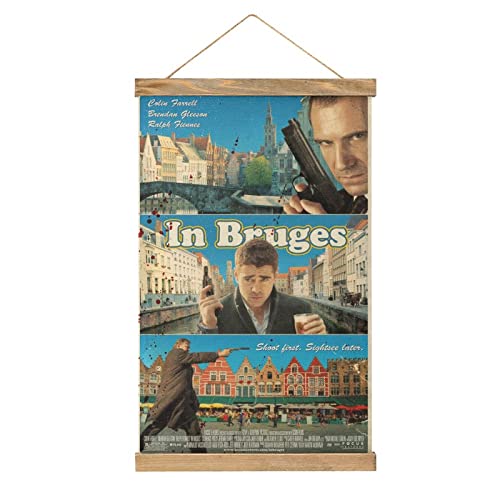 YBEL In Brüges Film-Scroll-Poster, Stoffbild, Kunst, Holzrahmen, zum Aufhängen, Druck, Aufhänger für Raumdekoration, Öl-Leinwand-Set, Geschenk YBEL In Brüges Film-Scroll-Poster, Stoffbild, Kunst, Holzrahmen, zum Aufhängen, Druck, Aufhänger für Raumdekoration, Öl-Leinwand-Set, Geschenk von YBEL