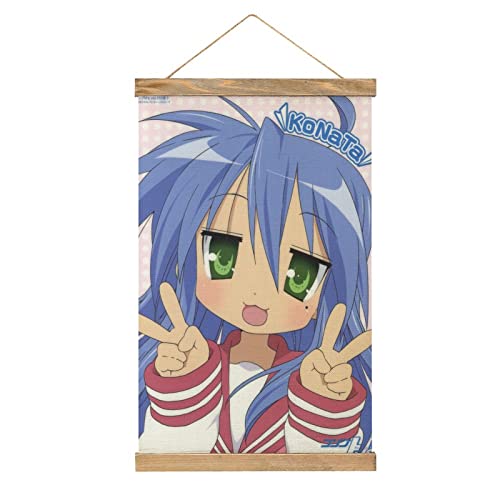 YBEL Lucky Star Anime Scroll-Poster Stoffbild Kunst Holz DIY Rahmen Hängende Druck Aufhänger für Raumdekoration Öl Leinwand Kit Geschenk YBEL Lucky Star Anime Scroll-Poster Stoffbild Kunst Holz DIY Rahmen Hängende Druck Aufhänger für Raumdekoration Öl Leinwand Kit Geschenk von YBEL