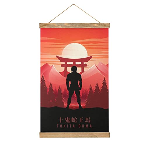 YBEL Tokita Ohma Scroll-Poster Stoffbild Kunst Holz DIY Rahmen Hängende Druck Aufhänger für Raumdekoration Öl Leinwand Kit Geschenk YBEL Tokita Ohma Scroll-Poster Stoffbild Kunst Holz DIY Rahmen Hängende Druck Aufhänger für Raumdekoration Öl Leinwand Kit Geschenk von YBEL